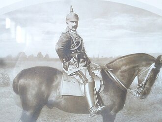 Kaiser Wilhelm II, Geschenk Bilderrahmen mit eigenhändiger Unterschrift. Original gerahmtes Foto des Hofphotografen Berger Potsdam, bezeichnet " Grosses Hauptquartier Weihnachten 1915" Maße 30 x 40cm