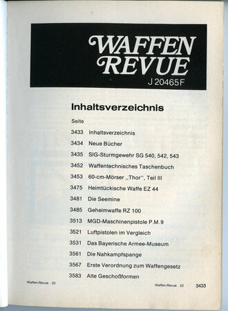 Waffen Revue Nr. 22, Sturmgewehr SG 540, gebraucht, 160...