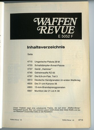 Waffen Revue Nr. 30, Prototyp einer unbekannten...