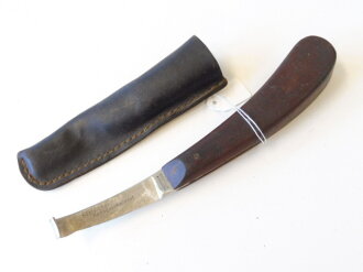 Rinnhufmesser mit Lederscheide, Hauptner