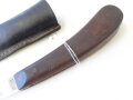 Rinnhufmesser mit Lederscheide, Hauptner