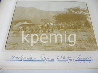 Deutsch Südwest Afrika, Fotoalbum mit 48 beschrifteten Fotos, dazu 26 lose, dazugehörige Fotos die ebenfalls zum grössten Teil beschriftet sind.