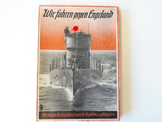 Brettspiel " Wir fahren gegen Engeland" Nicht ganz komplett, Maße der Verpackung 27 x 38cm