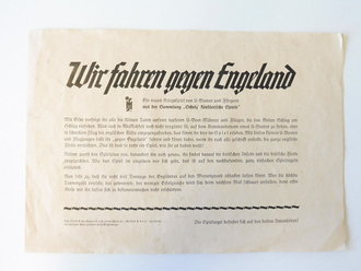 Brettspiel " Wir fahren gegen Engeland" Nicht ganz komplett, Maße der Verpackung 27 x 38cm