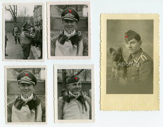 Luftwaffe, Foto und Papiernachlass eines Bordfunkers der in der Luftschlacht um England gefallen ist. 33 Fotos, dazu 2 Anschreiben und Nachruf