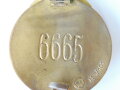 HJ Führersportabzeichen , Buntmetall, Hersteller "RZM M1/101" ( Gustav Brehmer Markneukirchen )