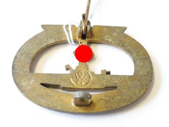 U-Boot Kriegsabzeichen, Zinkstück mit vergoldung, Hersteller GWL