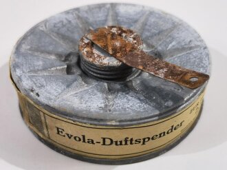 "Evola Duftspender" aus Luftschutz Gasmaskenfilter, Nachkriegsfertigung "Schwerter zu Pflugscharen"