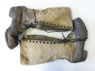 Heer, Paar Tropenstiefel Afrika Korps. Ungereinigtes Paar, Sohlenlänge 30cm