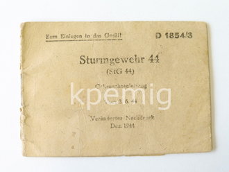 D 1854/3 Sturmgewehr 44 Gebrauchsanleitung datiert...