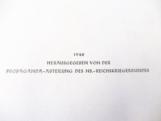 Kameraden - ein Bildbuch vom NS Reichskriegerbund, Maße A4, datiert 1940, 79 Seiten, Klammern rostig, Seiten lösen sich teilweise