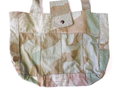 Einkaufstasche aus Zeltbahnmaterial, Maße 37x 28cm, Nachkriegsumbau " Schwerter zu Pflugscharen"