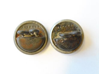 1.Weltkrieg, Paar Schoßknöpfe Feldgrau, Durchmesser je 18mm