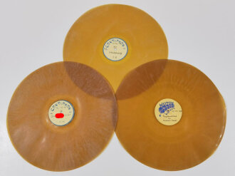 3 Stück Contiphon Platten datiert 1939/40 . Eingestaubt, selten, 1 Platte leicht defekt( siehe Bild)