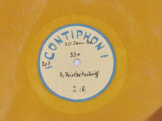 3 Stück Contiphon Platten datiert 1939/40 . Eingestaubt, selten, 1 Platte leicht defekt( siehe Bild)