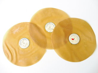 3 Stück Contiphon Platten datiert 1939/40 . Eingestaubt,...