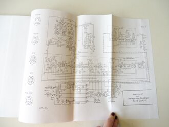 REPRODUKTION, Beschreibung des Funkmeßbeobachtungsgerätes Fu MB 4 (Samos), Maße A4, 22 Seiten + Anlagen