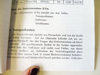 REPRODUKTION, Hilfsblätter für den Unterricht H1/3, T5, U5, U5a, Stromquellen des 5 Watt-Senders, Gerätebeschreibung, Maße A5, 15 Seiten + Anlagen