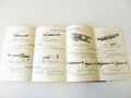 Abbildungen deutscher und feindlicher Flugzeuge , handschriftlich datiert 1916. 41 Seiten plus Anlage