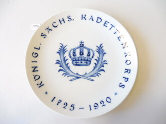 Meissenteller Königlich Sächsisches Kadetten Korps 1725-1920. Unbeschädigtes Stück