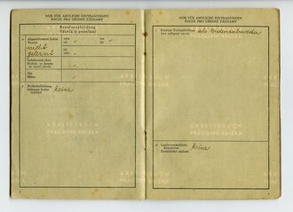 Arbeitsbuch Protektorat Böhmen und Mähren 1941