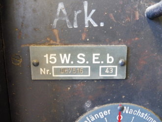 15 Watt Sender Empfänger b datiert 1943. Originallack, Funktion nicht geprüft