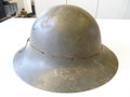 England 2. Weltkrieg, Luftschutz/ Zivilschutz Stahlhelm, Innenfutter datiert 1941. Originallack