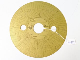 Luftwaffe, Telefunken Peilscheibe für mechanischen Funkbeschicker. Durchmesser 18cm