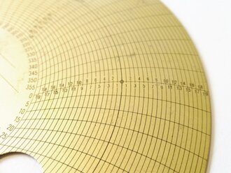 Luftwaffe, Telefunken Peilscheibe für mechanischen Funkbeschicker. Durchmesser 18cm