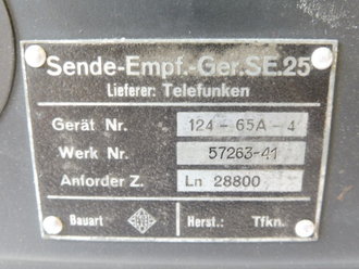 Luftwaffe Sende-Empf.-Ger. SE.25 ( für FuG25 ). LN 28800, Originallack, Funktion nicht geprüft