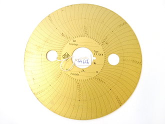 Luftwaffe, Telefunken Peilscheibe für mechanischen Funkbeschicker. Durchmesser 18cm