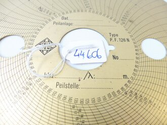 Luftwaffe, Telefunken Peilscheibe für mechanischen Funkbeschicker. Durchmesser 18cm