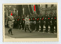 4 Fotos Hitler und  Mussolini Staatsbesuch. Format jeweils ca 11 x 7,5cm, Agfa Brovira