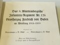 Infanterie Regiment 126 im Weltkrieg. Z. T. leicht stockfleckig, komplett