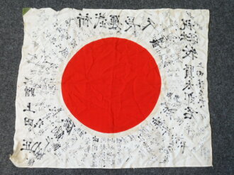 Japan 2. Weltkrieg, Fahne in den Maßen 70 x 85cm, Souvenir eines amerikanischen Soldaten