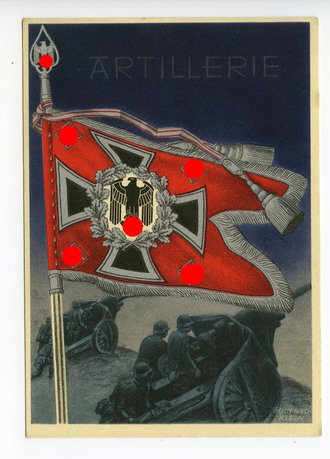 Ansichtskarte " Die siegreichen Fahnen und Standarten der deutschen Wehrmacht "