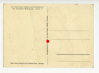 Ansichtskarte " Die siegreichen Fahnen und Standarten der deutschen Wehrmacht "