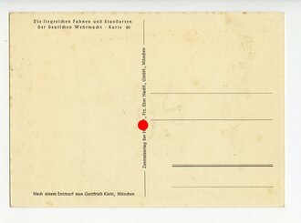 Ansichtskarte " Die siegreichen Fahnen und Standarten der deutschen Wehrmacht "