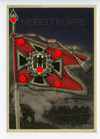 Ansichtskarte " Die siegreichen Fahnen und...