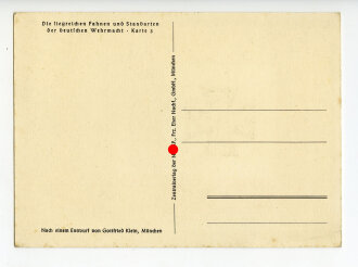 Ansichtskarte " Die siegreichen Fahnen und...