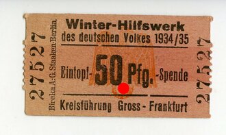 WHW, Eintopfspende WHW 1934/35 , 50 Pfennig