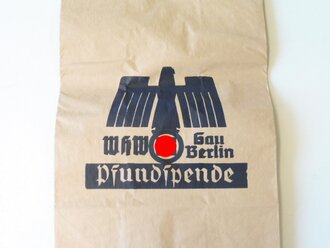 WHW Gau Berlin, Tüte für Pfundspende in sehr gutem Zustand
