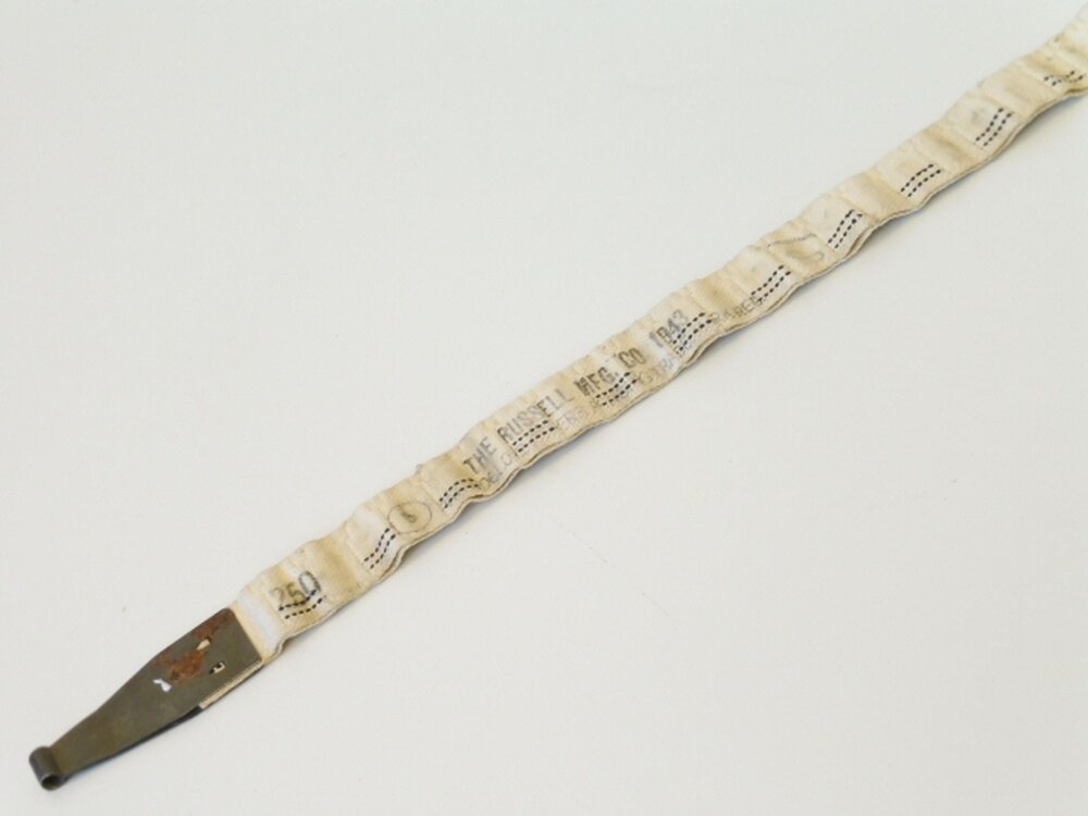 U.S. 1943 dated Browning 30 cal. cloth ammo belt, 45,00