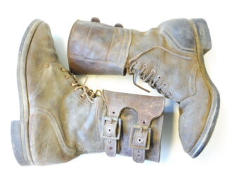 U.S. Army WWII, Boots, Service, Combat. Used . Not a matching pair but most likely worn together, smae size. Perfect for Mannequin