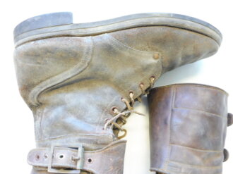 U.S. Army WWII, Boots, Service, Combat. Used . Not a matching pair but most likely worn together, smae size. Perfect for Mannequin