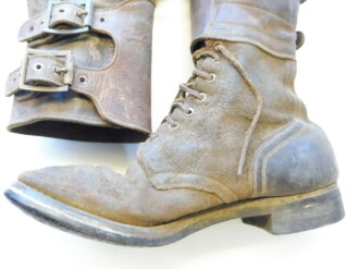 U.S. Army WWII, Boots, Service, Combat. Used . Not a matching pair but most likely worn together, smae size. Perfect for Mannequin