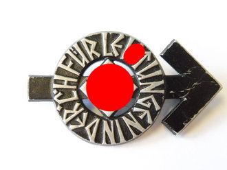 HJ Leistungsabzeichen in schwarz, Leitmetall mit Verleihungsnummer