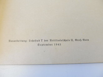 Merkheft für Kraftfahrausbildung "Schwere Feldhaubitze 18 auf gepanzerter Selbstfahrlafette) 1943. Din A4, 57 Seiten, komplett. Hochinteressant