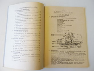 Merkheft für Kraftfahrausbildung "Schwere Feldhaubitze 18 auf gepanzerter Selbstfahrlafette) 1943. Din A4, 57 Seiten, komplett. Hochinteressant