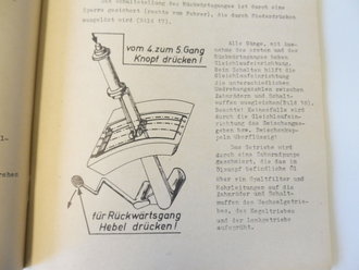 Merkheft für Kraftfahrausbildung "Schwere Feldhaubitze 18 auf gepanzerter Selbstfahrlafette) 1943. Din A4, 57 Seiten, komplett. Hochinteressant